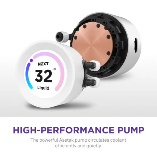 Kraken Elite 240 RGB best product price in bd NZXT Kraken Elite 240 RGB 240mm AIO Liquid CPU Cooler White with LCD Display best product price in bd
