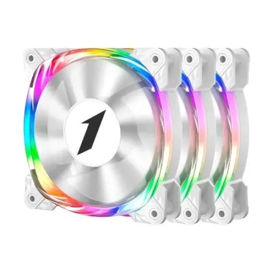M3 ARGB best product price in bd 1STPLAYER M3 ARGB 3 in 1 Combo Casing Cooling Fan White with Controller and Hub best product price in bd