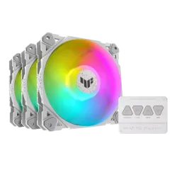 ASUS TUF Gaming TF120 ARGB White Triple Casing Fan Kit with ARGB Controller