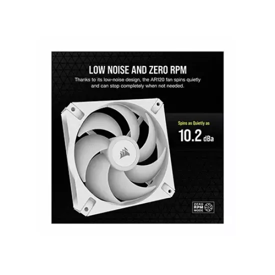 Corsair iCUE AR120 Digital RGB 120mm PWM Single Casing Fan White best product price in bd