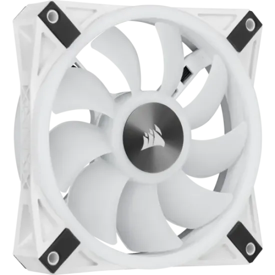 Corsair iCUE QL120 RGB 120mm PWM White Case Fan Triple Fan Kit with Lighting Node CORE Corsair iCUE QL120 RGB 120mm PWM White Case Fan Triple Fan Kit with Lighting Node CORE