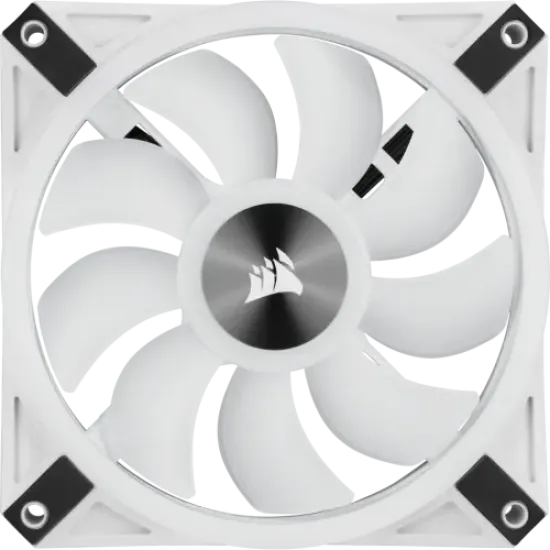 Corsair iCUE QL120 RGB 120mm PWM White Case Fan Triple Fan Kit with Lighting Node CORE Corsair iCUE QL120 RGB 120mm PWM White Case Fan Triple Fan Kit with Lighting Node CORE