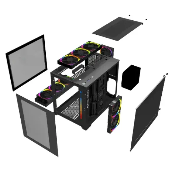 SP7 best product price in bd 1STPLAYER SP7 Mid Tower RGB Gaming Case best product price in bd