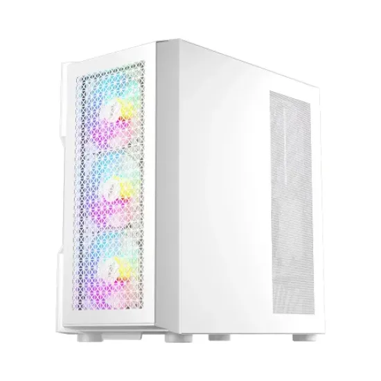 1STPLAYER T7 RGB ATX Mid Tower Gaming Casing White best product price in bd