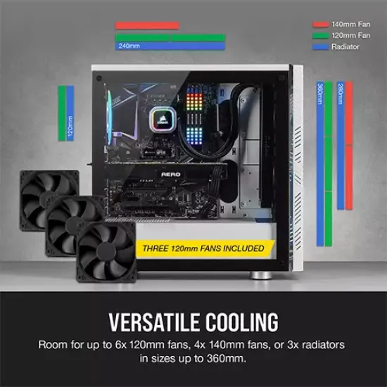 Corsair 275R Airflow Tempered Glass Mid-Tower Gaming Case Corsair 275R Airflow Tempered Glass Mid-Tower Gaming Case