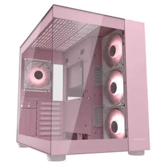 Cougar FV150 RGB Dual Chamber Mid Tower ATX Gaming Casing Pink best product price in bd