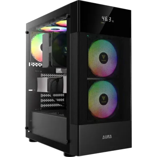 AURA GC5 best product price in bd Gamdias AURA GC5 Digital Display Mesh RGB Mid-Tower ATX Gaming Casing best product price in bd