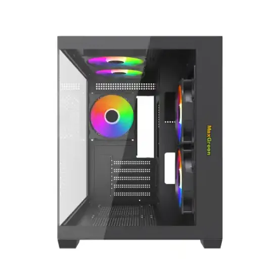MaxGreen E275-S02 ARGB M-ATX Mid-Tower Gaming Casing With 5x ARGB Fan MaxGreen E275-S02 ARGB M-ATX Mid-Tower Gaming Casing With 5x ARGB Fan