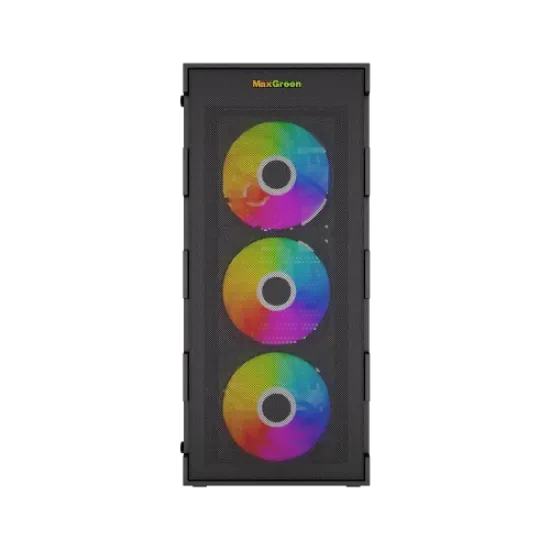 MaxGreen PS195-10-M Mid-Tower ATX Gaming Case With 4 ARGB Fan