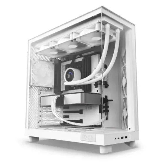 NZXT H6 Flow 2023 Compact Dual-Chamber Mid-tower Airflow Casing White best product price in bd