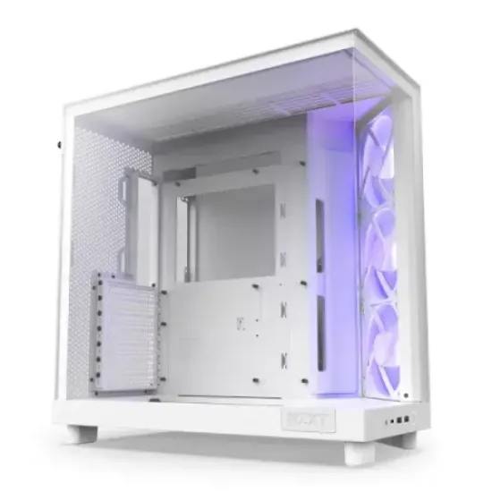 NZXT H6 Flow RGB 2023 Compact Dual-Chamber Mid-tower Airflow Casing White best product price in bd