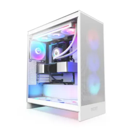 NZXT H7 Flow RGB 2024 Mid-Tower ATX Airflow Casing With 360 RGB Fan White best product price in bd