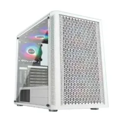 PC Power Dark Flow Mesh Elite Mid Tower ATX Gaming Case White PC Power Dark Flow Mesh Elite Mid Tower ATX Gaming Case White