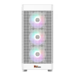 PC Power PG-H350 WH Icy Mesh ATX Mid Tower Gaming Casing