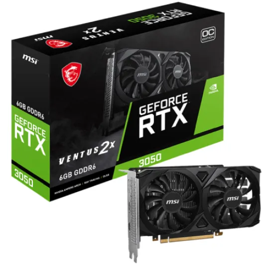 GeForce RTX 3050 VENTUS 2X 6G OC best product price in bd MSI GeForce RTX 3050 VENTUS 2X 6G OC GDDR6 Graphics Card best product price in bd
