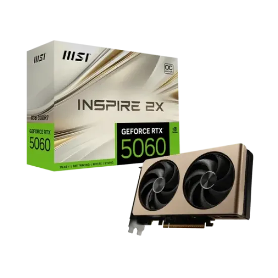 GeForce RTX 5060 8G INSPIRE 2X OC best product price in bd MSI GeForce RTX 5060 8G INSPIRE 2X OC 8GB GDDR7 Graphics Card best product price in bd