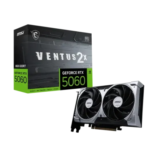GeForce RTX 5060 8G VENTUS 2X OC best product price in bd MSI GeForce RTX 5060 8G VENTUS 2X OC 8GB GDDR7 Graphics Card best product price in bd
