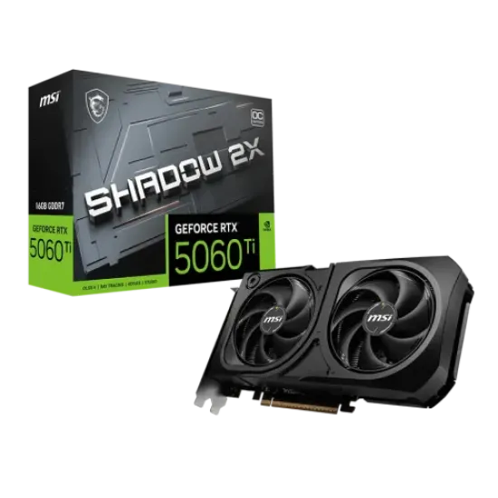 GeForce RTX 5060 Ti 16G SHADOW 2X OC PLUS best product price in bd MSI GeForce RTX 5060 Ti 16G SHADOW 2X OC PLUS 16GB GDDR7 Graphics Card best product price in bd