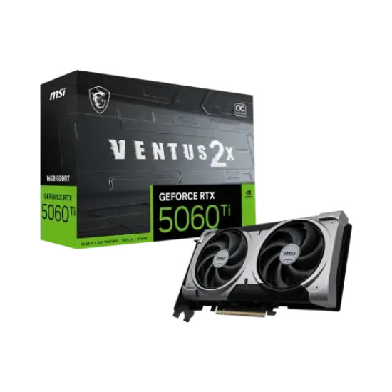 GeForce RTX 5060 Ti 16G VENTUS 2X OC PLUS best product price in bd MSI GeForce RTX 5060 Ti 16G VENTUS 2X OC PLUS 16GB GDDR7 Graphics Card best product price in bd