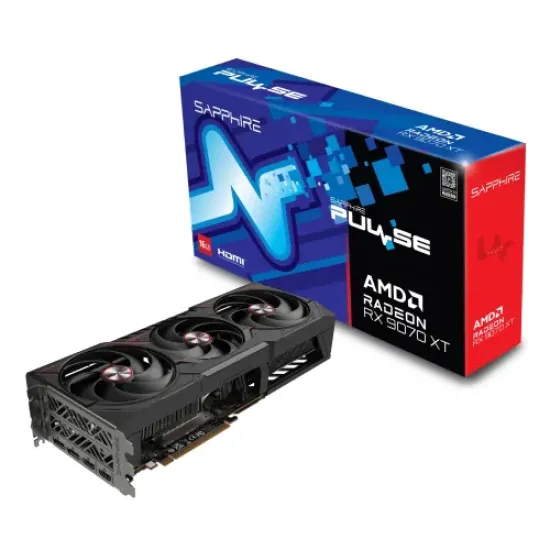 Pulse AMD Radeon RX 9070 XT Gaming best product price in bd Sapphire Pulse AMD Radeon RX 9070 XT Gaming 16GB GDDR6 Graphics Card best product price in bd