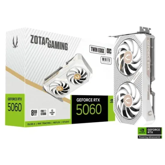 GAMING GeForce RTX 5060 Twin Edge OC White Edition best product price in bd ZOTAC GAMING GeForce RTX 5060 Twin Edge OC White Edition 8GB GDDR7 Graphics Card best product price in bd