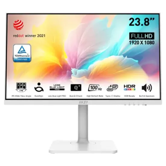 Modern MD2412PW best product price in bd MSI Modern MD2412PW 23.8 FHD Type-C 100Hz Monitor best product price in bd