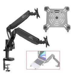 Kaloc KLC-DS90-2 Double Arm Monitor/TV Desktop Mount Stand With Cable Management System