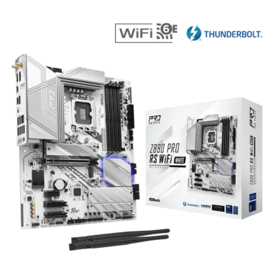 Z890 Pro RS WiFi White best product price in bd ASRock Z890 Pro RS WiFi White LGA1851 DDR5 ATX Motherboard best product price in bd