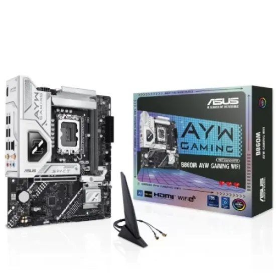 B860M AYW GAMING WIFI best product price in bd ASUS B860M AYW GAMING WIFI LGA 1851 Micro-ATX Motherboard best product price in bd