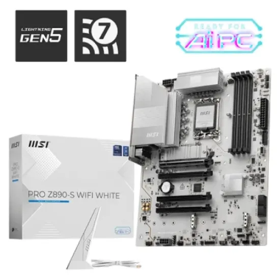 PRO Z890-S WIFI WHITE best product price in bd MSI PRO Z890-S WIFI WHITE LGA 1851 ATX Motherboard best product price in bd