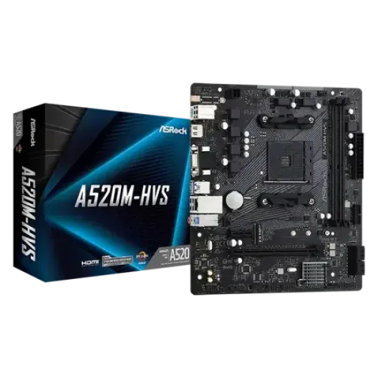 ASRock A520M-HVS AMD AM4 Micro ATX Motherboard best product price in bd