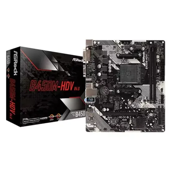 ASRock B450M-HDV R4.0 AMD Motherboard best product price in bd