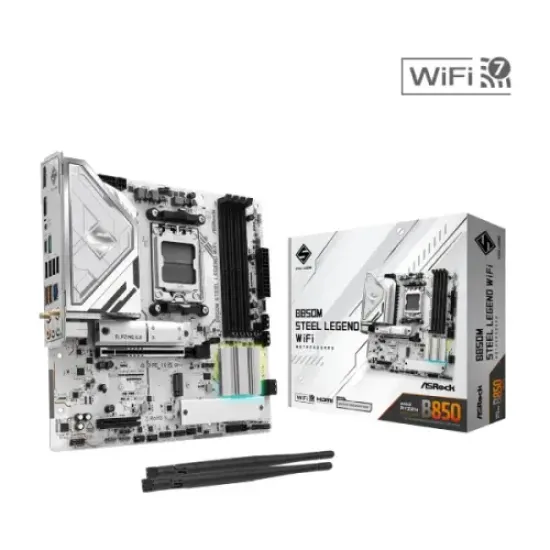 ASRock B850M STEEL LEGEND WIFI AM5 DDR5 mATX Motherboard best product price in bd