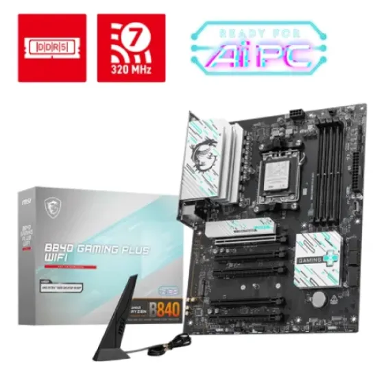 B840 GAMING PLUS WIFI best product price in bd MSI B840 GAMING PLUS WIFI AMD AM5 ATX Motherboard best product price in bd