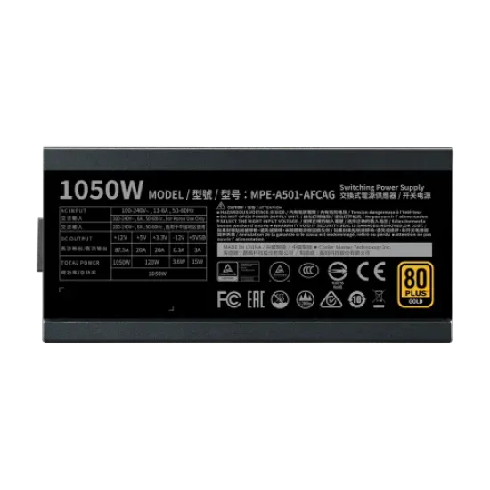 Cooler Master MWE Gold 1050 V2 Full Modular 80 Plus Gold Power Supply