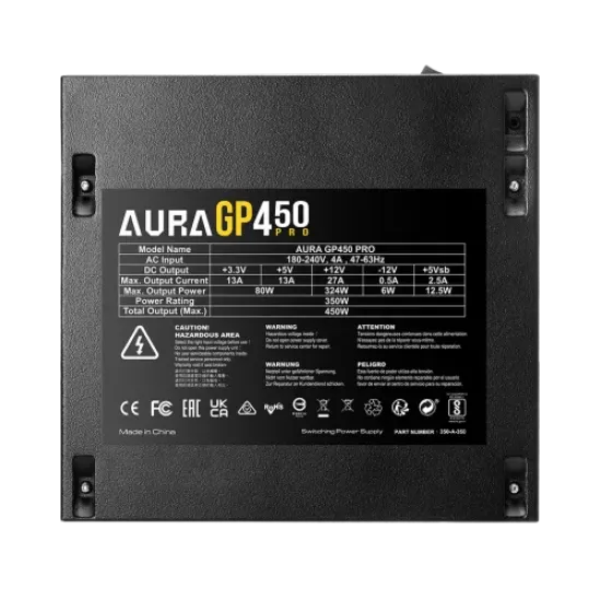 AURA GP450 PRO best product price in bd Gamdias AURA GP450 PRO 450W 80 Plus White Certified ATX Power Supply Black best product price in bd