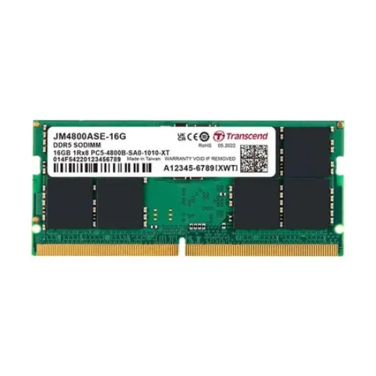 JetRAM 16GB best product price in bd Transcend JetRAM 16GB DDR5 4800Mhz SO-DIMM Laptop RAM best product price in bd